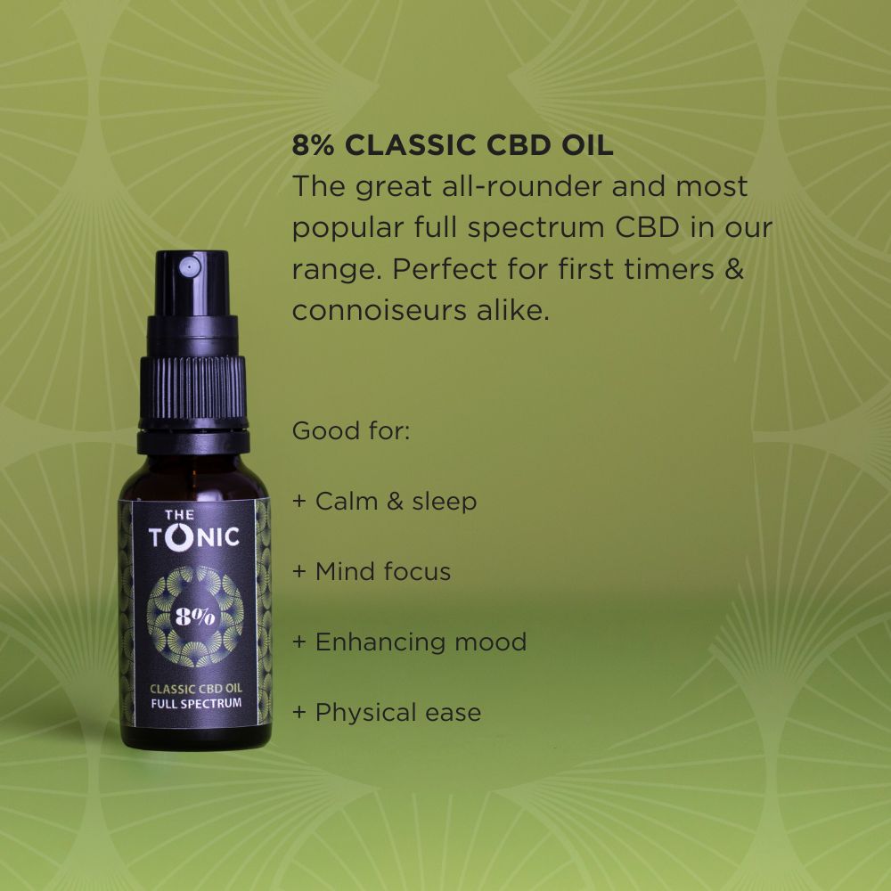 8% Classic CBD Oil Full Spectrum - The Tonic CBD