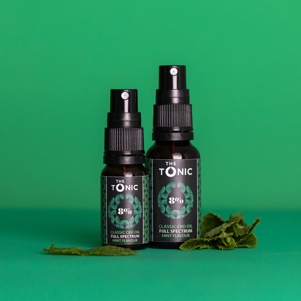 8% Classic CBD Oil Full Spectrum Mint Flavour - The Tonic CBD