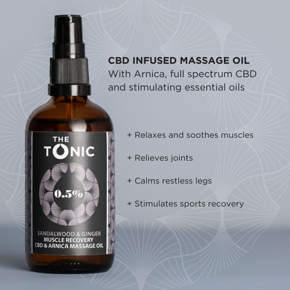 Muscle Recovery CBD Massage Oil - The Tonic CBD