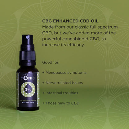Wonky bottle - 3% CBG Enhanced CBD Oil Full Spectrum - The Tonic CBD